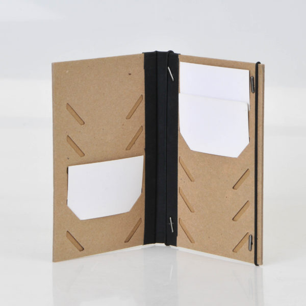 Aurora GB Elements Ultra Binder Recyclable AUA09411 Made in USA 8 1/2 x 11 Inch Size White Eco-Friendly Linen Embossed 3 Inch D-Ring 